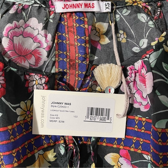 Johnny Was Lookout Electra Silk Tunic size XS - Picture 8 of 9